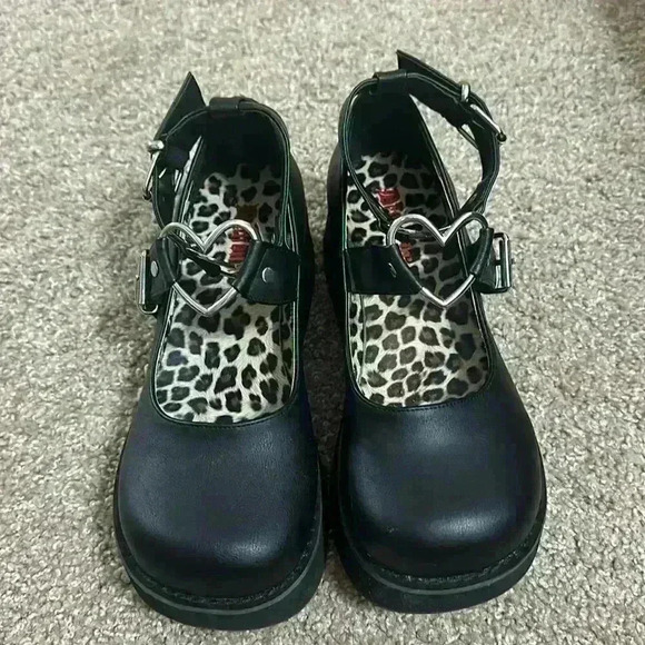 Demonia black heel shoes - Picture 1 of 8